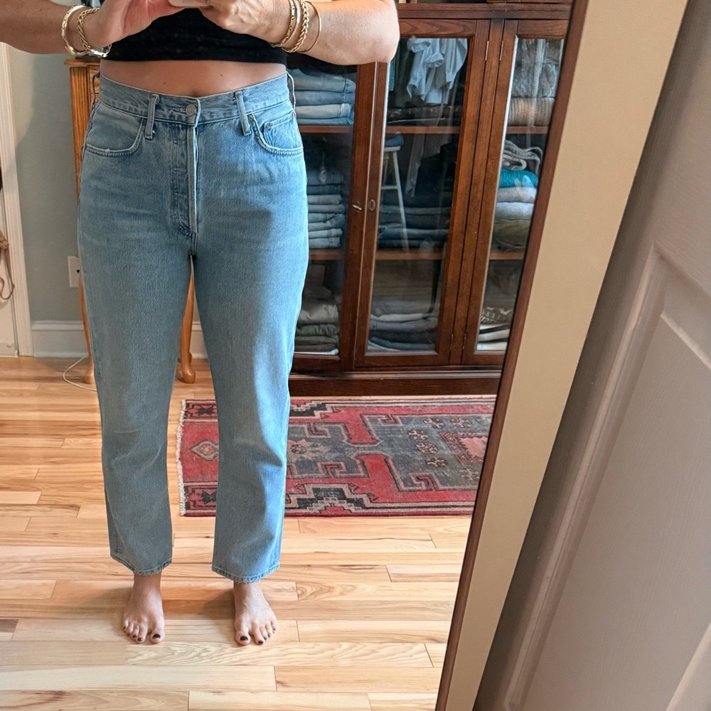 Agolde Light Blue Straight Leg Jeans